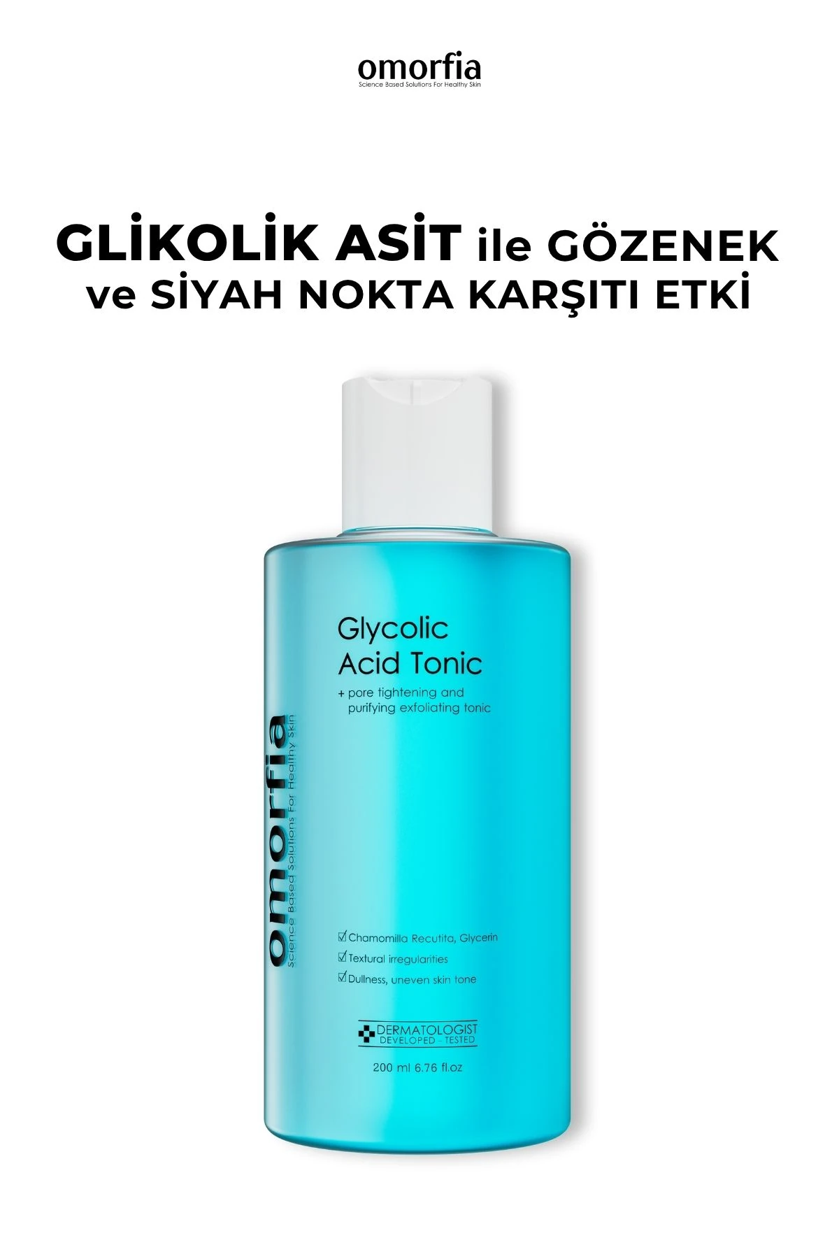 Alman Papatyası Özlü Gözenek, Siyah Nokta ve Leke Karşıtı Arındırıcı Glycolic Acid Tonik 200 ml