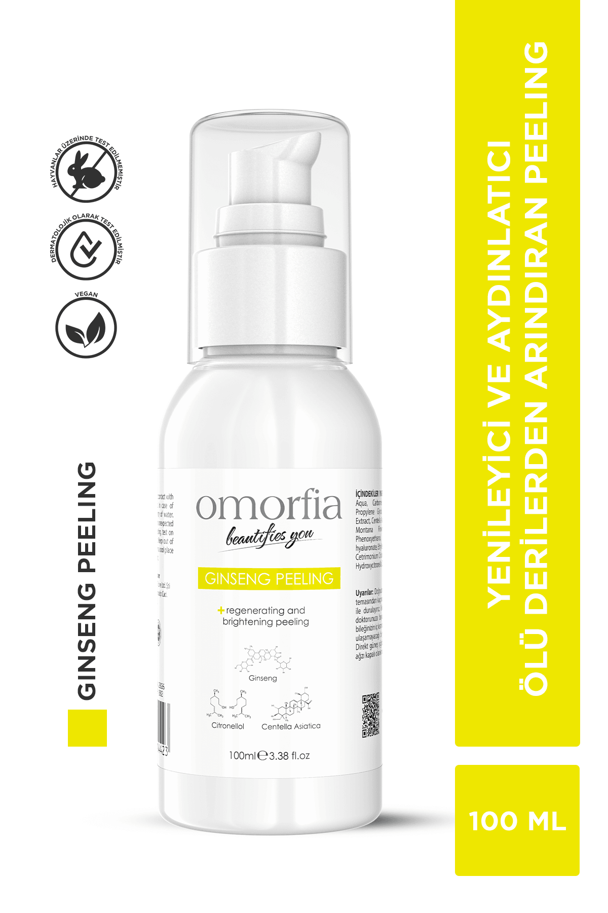 Kırmızı Kore Ginseng Özlü Anında Ölü Derilerden Arındıran, Yenileyici Aydınlatıcı Peeling 100 ml