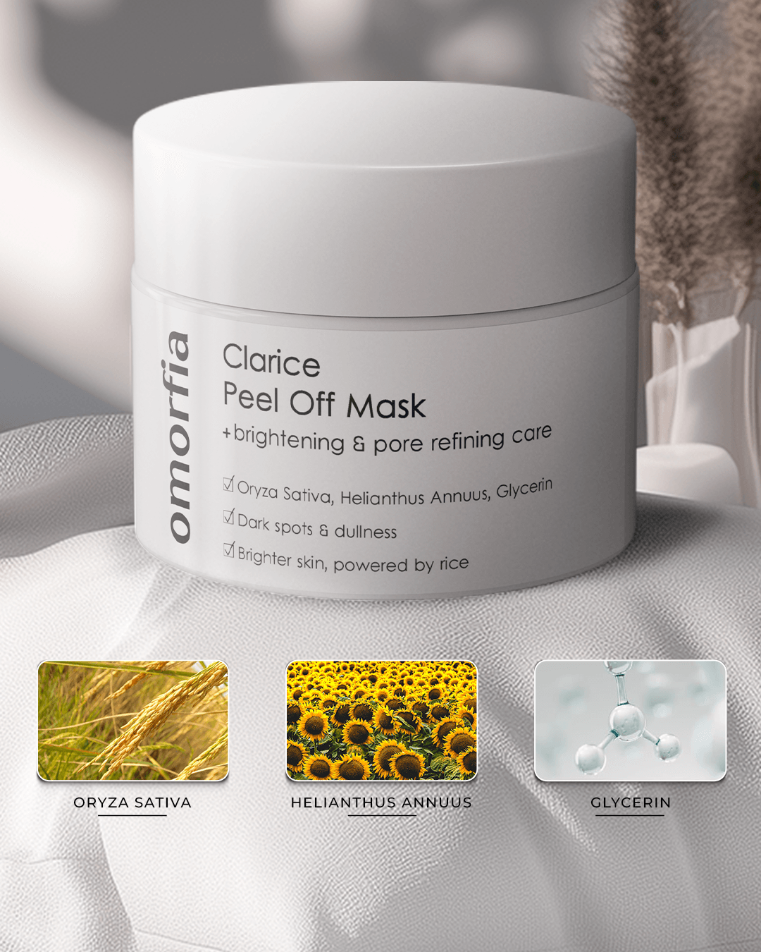 Pirinç Özlü Leke ve Gözenek Karşıtı Aydınlatıcı Clarice Peeling Maske 100 ml