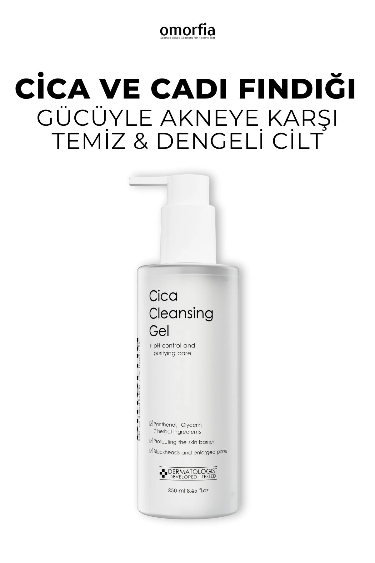 Cadı Fındığı Özlü, Akne Ve Siyah Nokta Karşıtı Cica Yüz Temizleme Jeli 250 ml