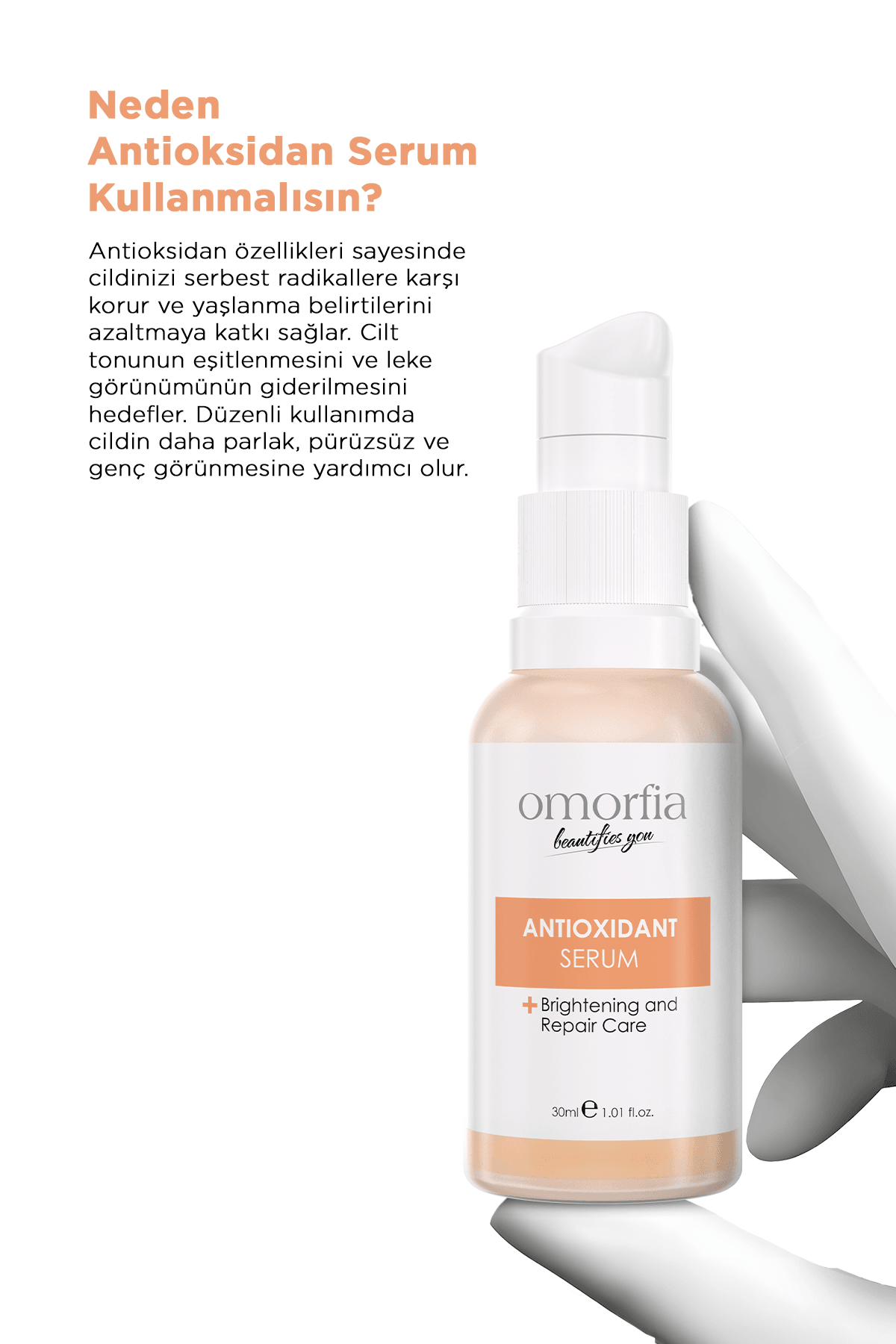 Aydınlatıcı ve Onarıcı Antioksidan Kompleks Bakım Serumu ( C + Ferulic Acid ) 30 ml