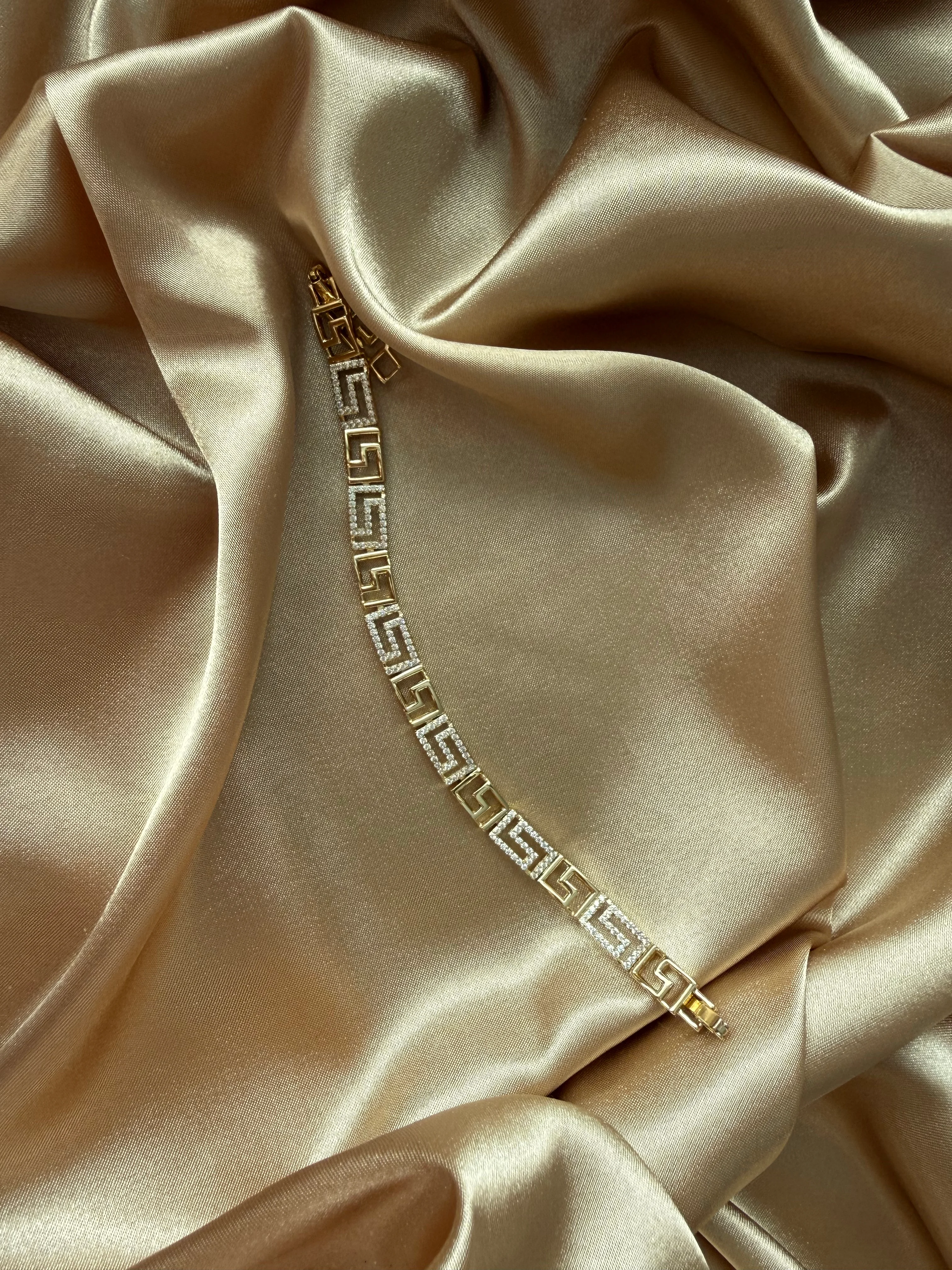 Xuping Vip 14K Taşlı Labirent Model Bileklik