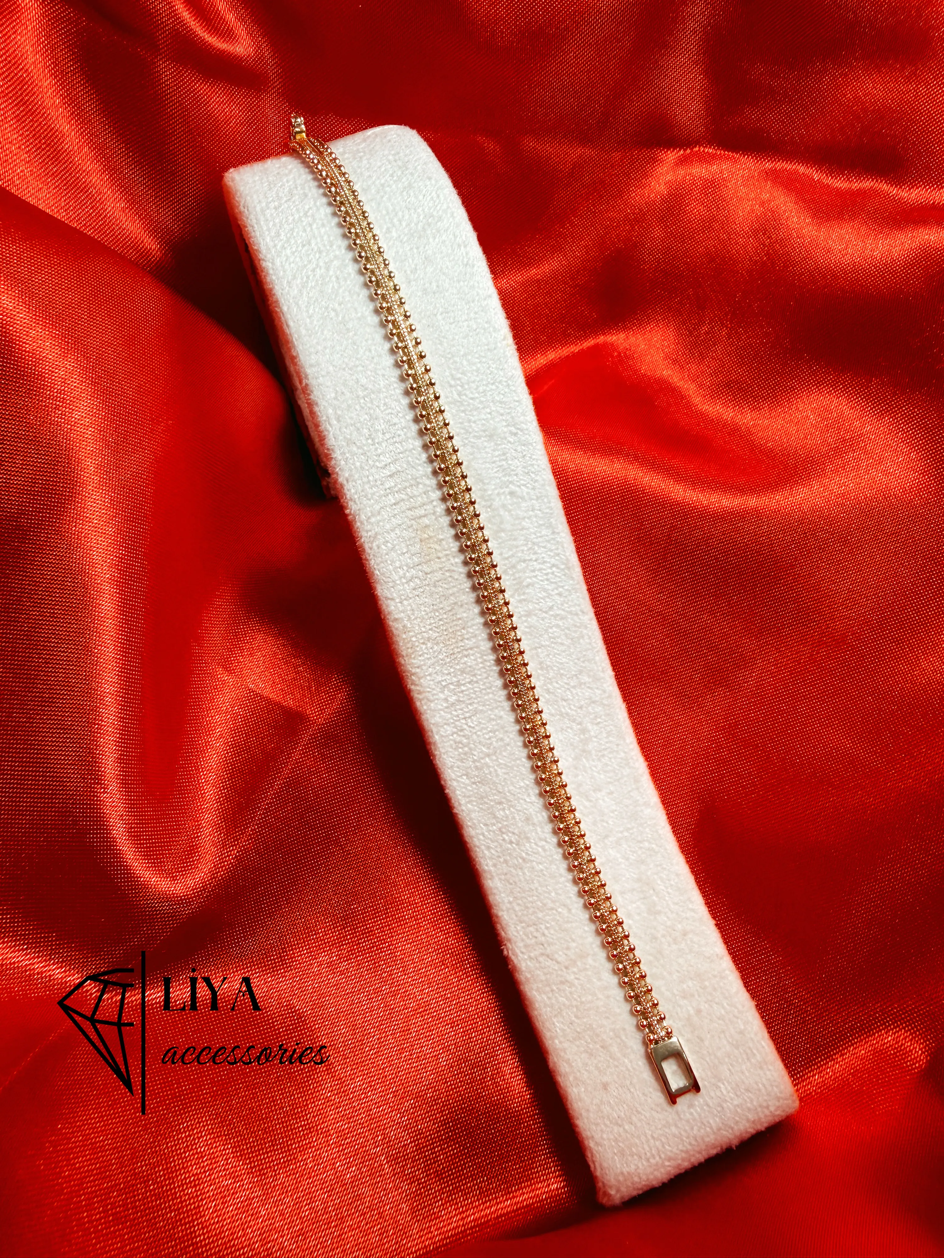 Xuping 14k Çelik İnce Hasır Bileklik