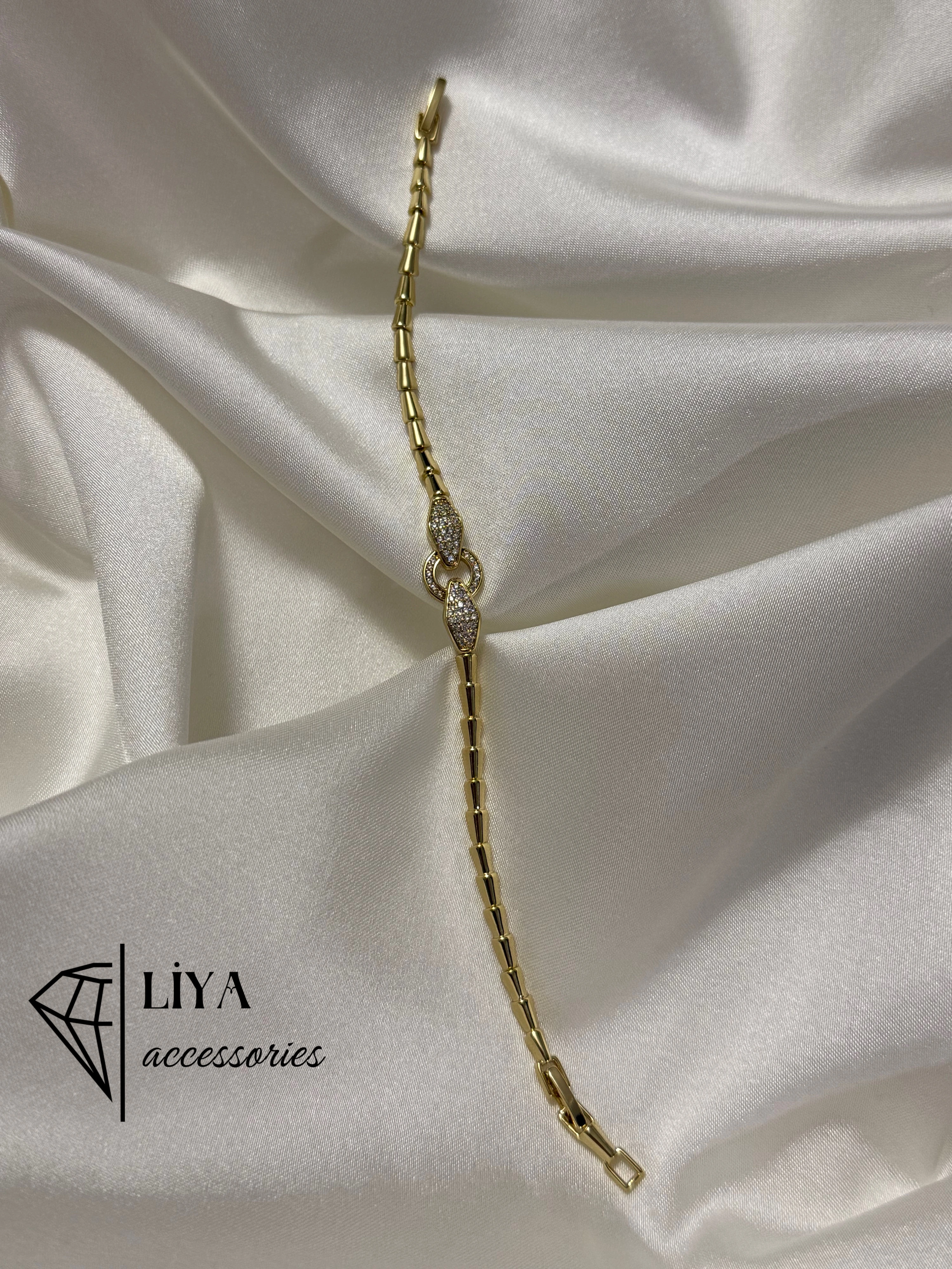 Xuping 14k Vip Yılan Model Çelik Bileklik