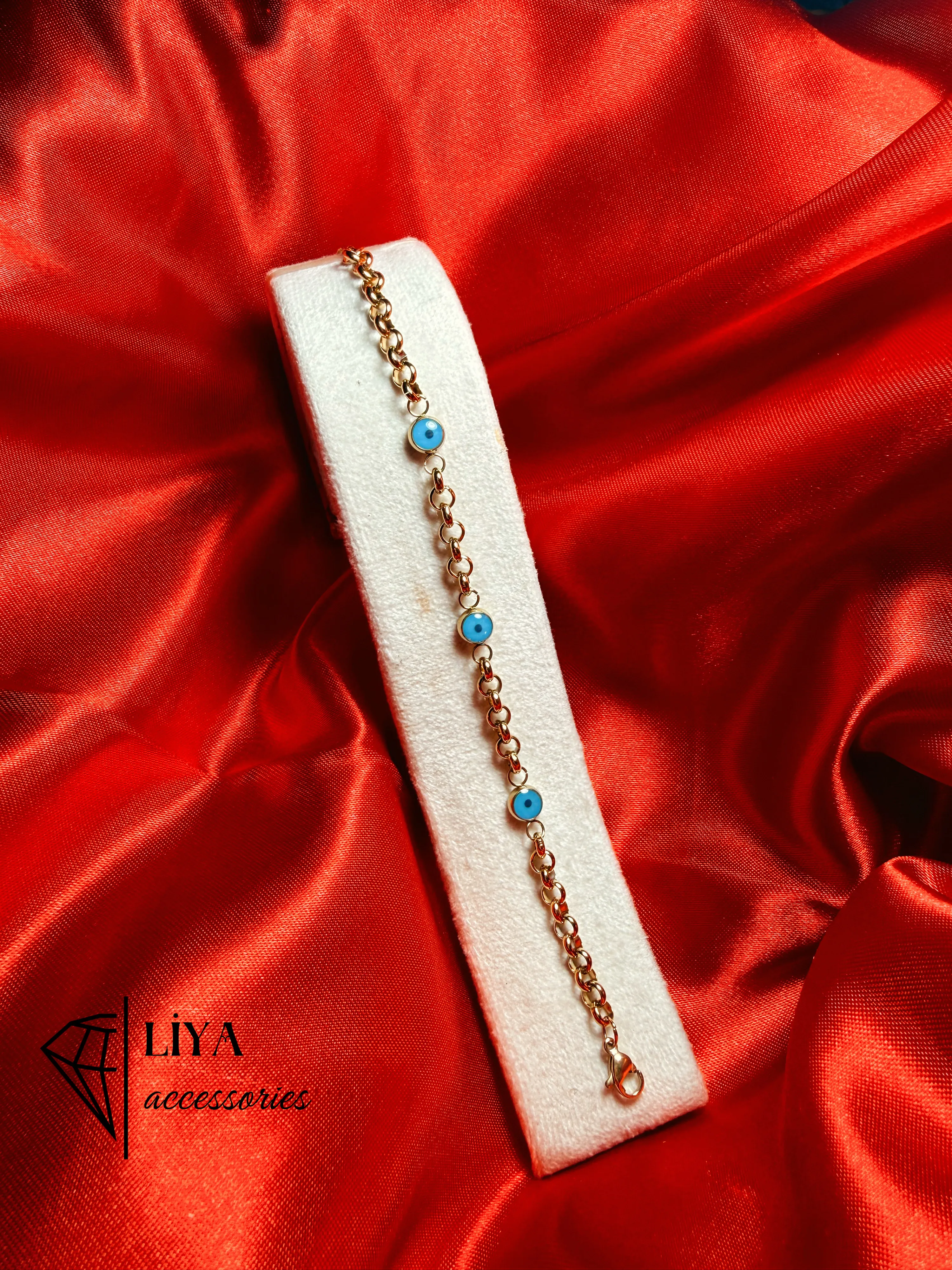 Nazar Boncuklu Çelik Bileklik Model