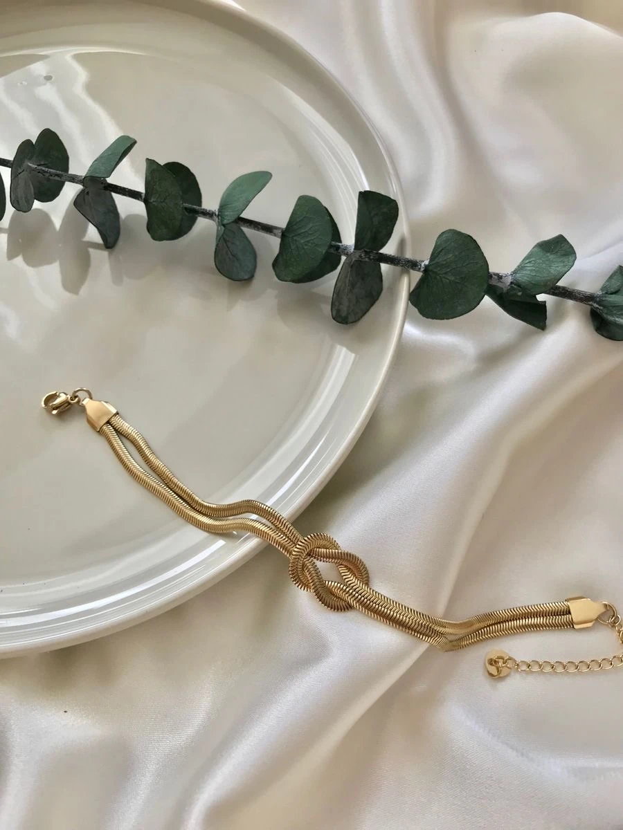 Aşk Sarmalı Çelik Bileklik