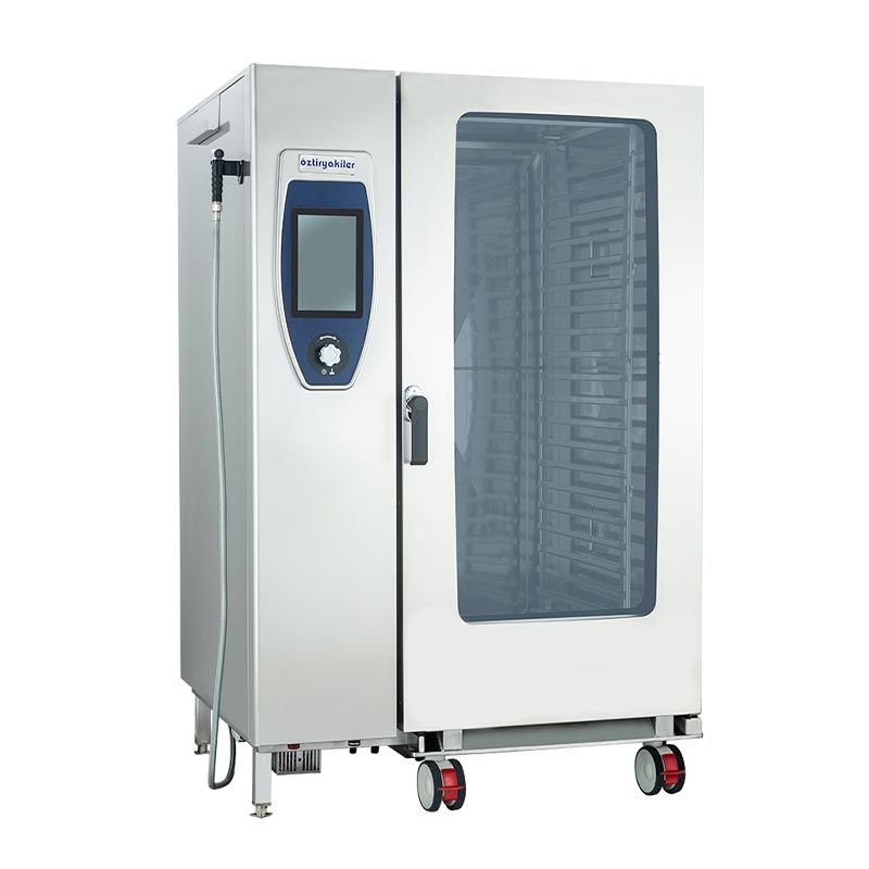 Öztiryakiler Kit Arabalı Konveksiyonlu Kombi Fırın, GN 2/1 20 Tepsi Kapasiteli, Elektrikli
