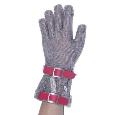 Epinox Çelik Eldiven Uzun 8 cm Kırmızı (M) (EL-UZK)
