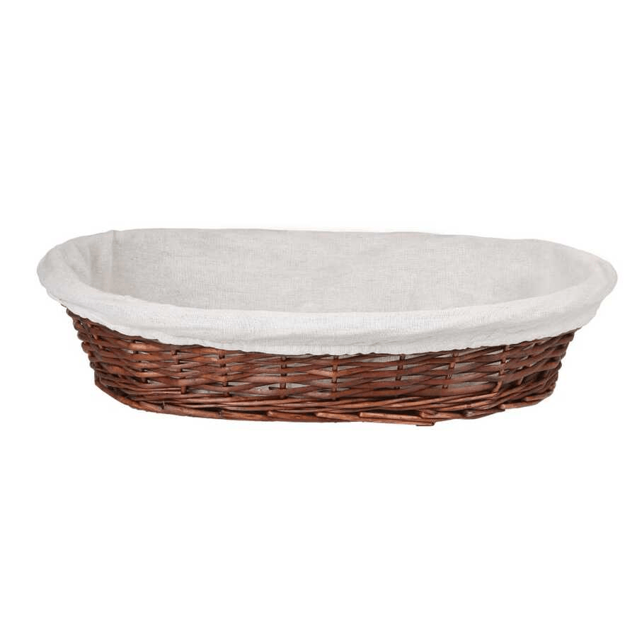 Epinox Hasır Bezli Oval Sepet 24 cm (ES-2417R)