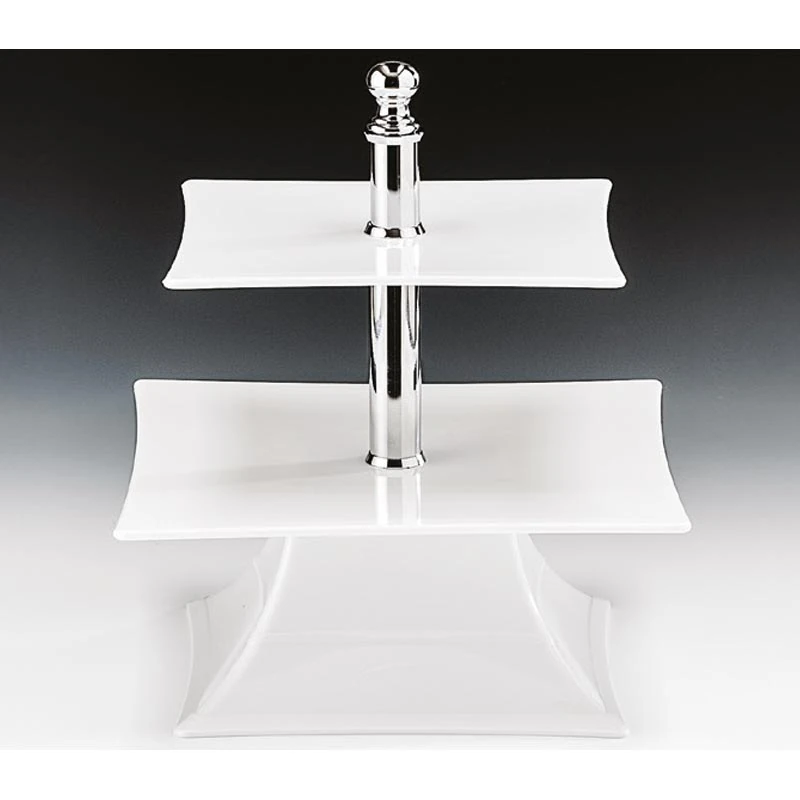 Zicco Polikarbon Teşhir Standı 2 Katlı 24 cm Şeffaf ZCP 630