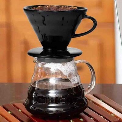Epinox Seramik Demleme-Siyah V60 Dripper 200 ml (FSS-2)