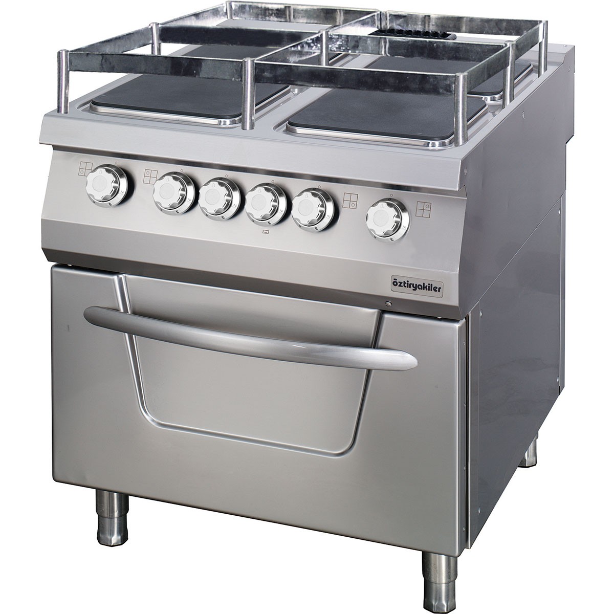 Öztiryakiler Kuzine Fırınlı 900 Seri Elektrikli 4 Kare Plate 80x90x85-Gemi Model (7865.N1.80908.11G)
