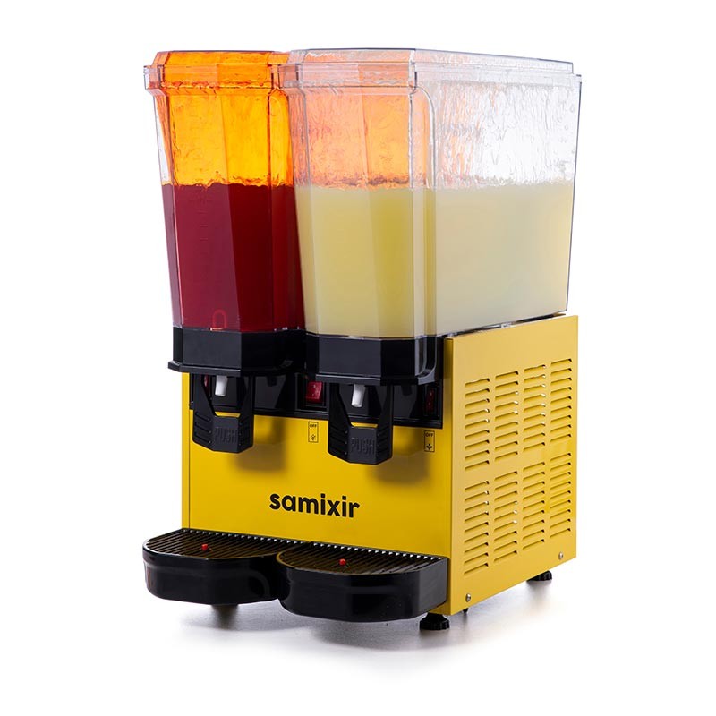 Samixir 40.SSY, 40.SSB, 40.SSI Klasik Twin Soğuk İçecek Dispenseri, 20+20 L, Fıskiyeli, Sarı