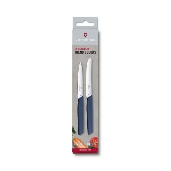 Victorinox 6.9096.2L3 Swiss Modern Mavi 2li Bıçak Seti 2022 Limitli Üretim