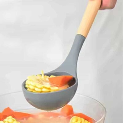 Epinox Silikon Kepçe Ahşap Sap 31 cm (AHK-11)