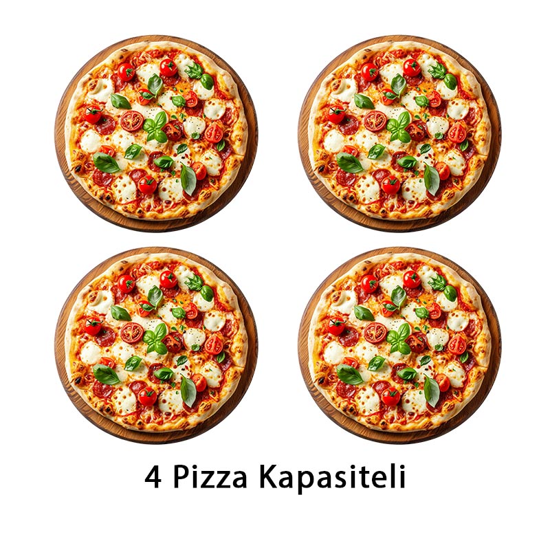 Öztiryakiler 24 cm x 4 Pizza Kapasiteli Tek Katlı Pizza Fırını, Elektrikli