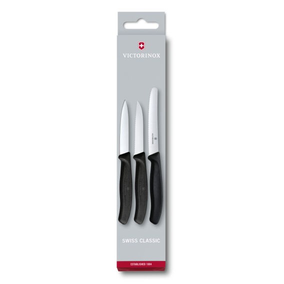 Victorinox 6.7113.3 Siyah Bıçak Seti, 3 Parça