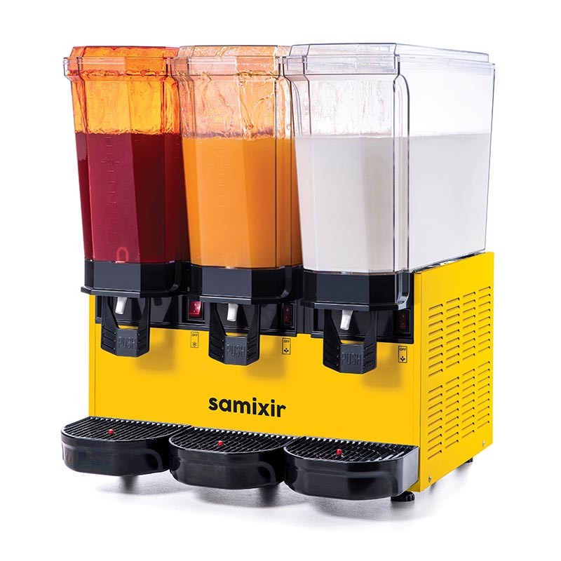 Samixir 60.SSMY Triple Klasik Fıskiyeli ve Fıskiyeli Karıştırıcılı Soğuk İçecek Dispenseri, 20+20+20 L