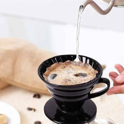 Epinox Seramik Demleme-Siyah V60 Dripper 200 ml (FSS-2)
