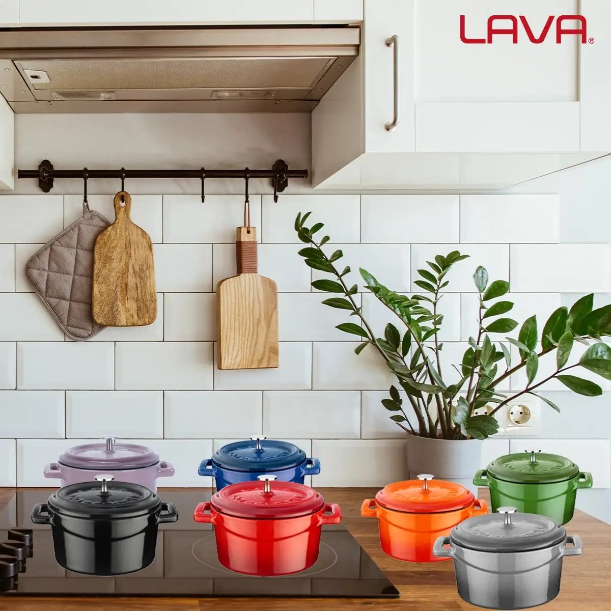 Lava Döküm Mini Tencere. Trendy Serisi Çap(Ø)10 cm. (LV Y TC 10 K2 R)