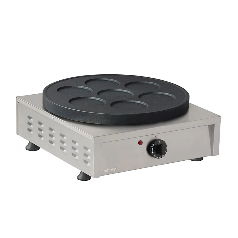 Omake Tekli Teflonlu 7 Bölmeli Krep Makinesi, Elektrikli, Omk.KRP04.E11.0007.Z5F