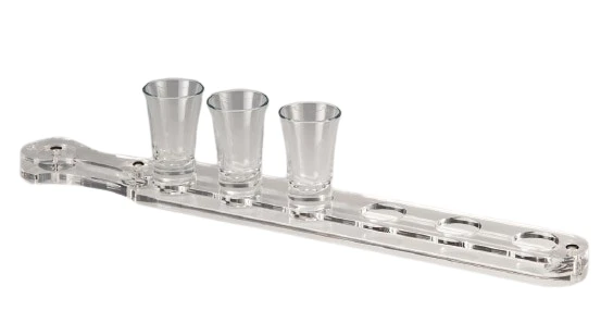 Zicco 6 Lı Akrilik Standlı Shot Servis Standı 52x5,5 Cm ZCP 295 