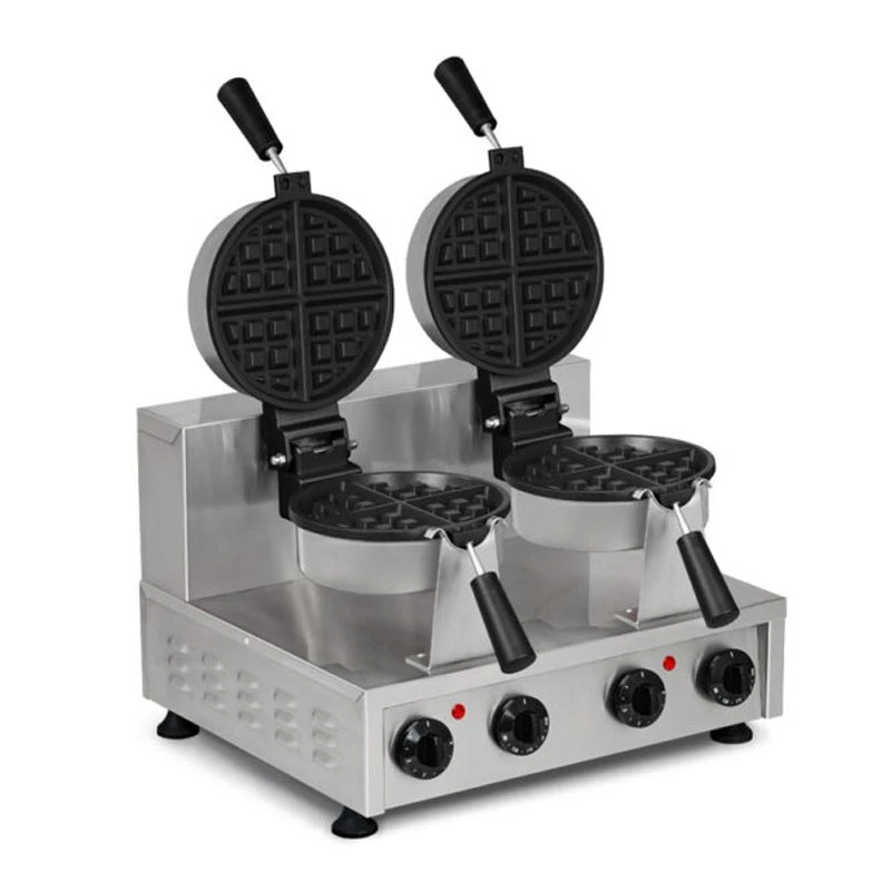 Omake Amerikan Çiftli Waffle Makinesi, Elektrikli, Dönerli , Zamanlayıcılı, Omk.WFL12.E22.0101.Z5F