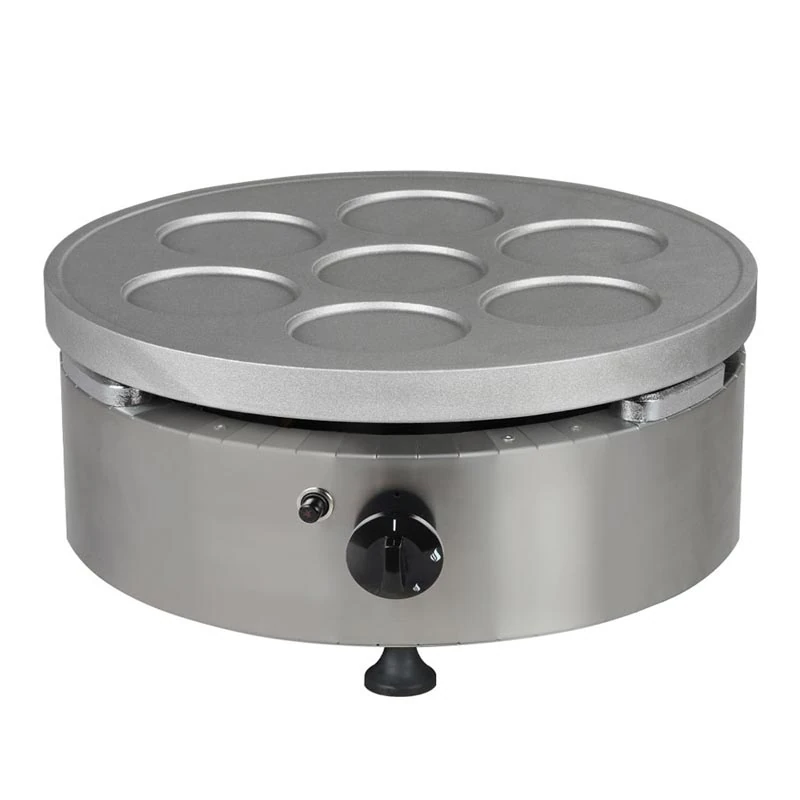 Omake Tekli Teflonsuz 7 Bölmeli Krep Makinesi, Doğalgazlı, Omk.KRP11.N11.0007.000