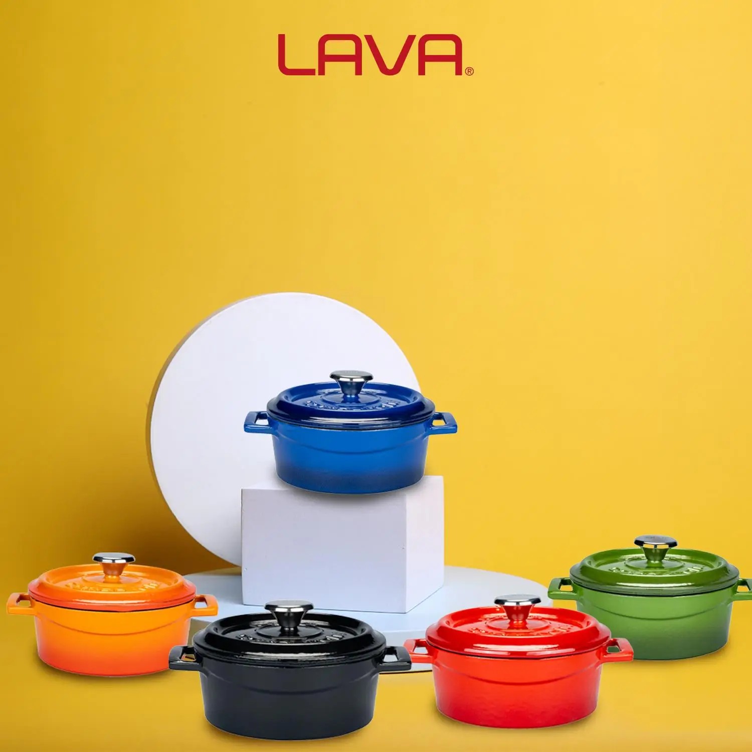 Lava Döküm Yuvarlak Tencere. Trendy Çap(Ø) 14cm (LV Y TC 14 K2)
