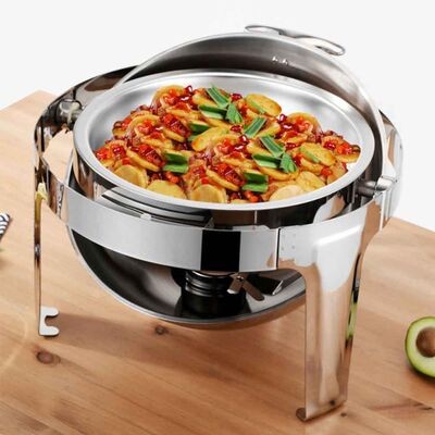 Epinox Chafing Dish Roll Top Yuvarlak 6 lt (CDC-6)
