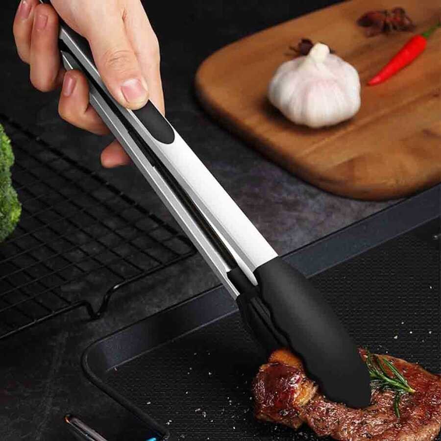 Epinox Barbekü Maşası Silikon 25 cm Siyah (BMS-25)