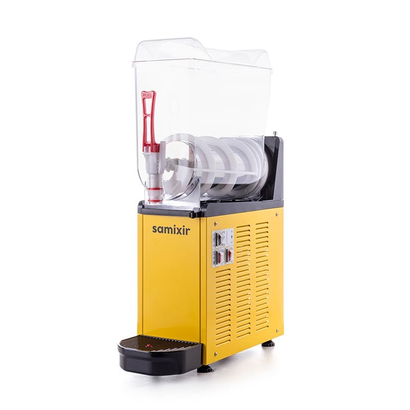 Samixir SLUSH12 Mono Ice Slush Granita Milkshake ve Soğuk Meyve Suyu Dispenseri, 12 L, Sarı