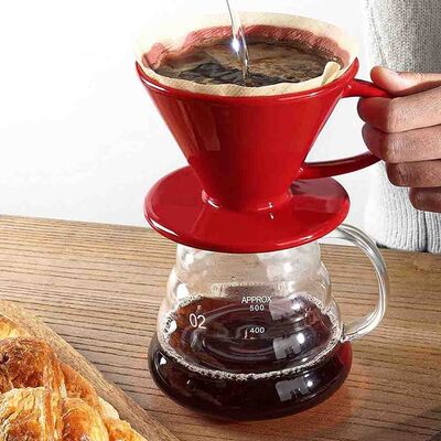 Epinox Seramik Demleme-Kırmızı V60 Dripper 200 ml (FSK-2)