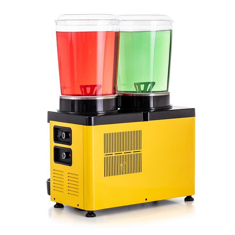 Samixir MM20 Panaromik Twin Soğuk İçecek Dispenseri, 10 L+10 L, Sarı