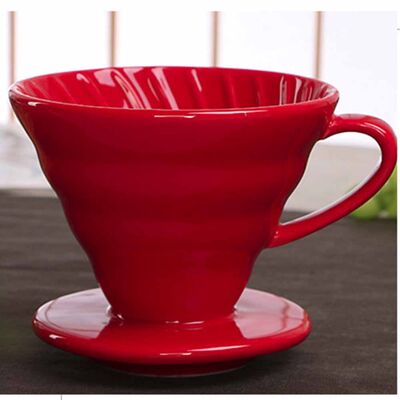 Epinox Seramik Demleme-Kırmızı V60 Dripper 200 ml (FSK-2)