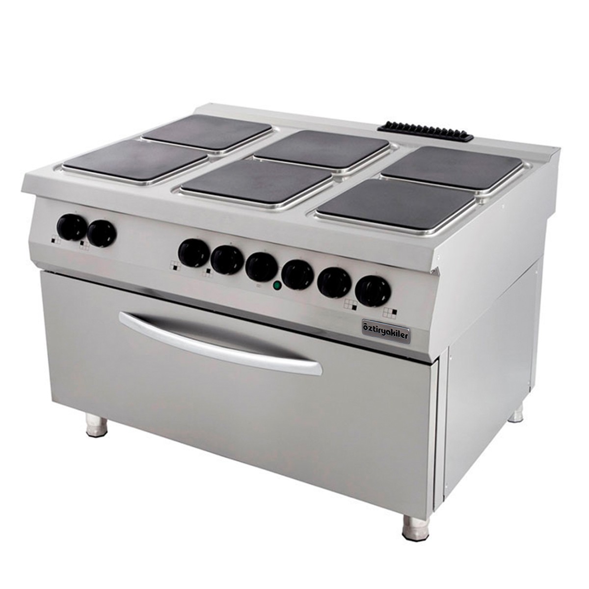Öztiryakiler Kuzine Büyük Fırınlı 900 Seri Elektrikli 6 Kare Plate 120x90x85 (7865.N1.12908.51)
