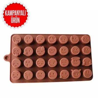 Epinox Çikolata Kalıbı - Silikon - Karışık Emoji (SCK-43)