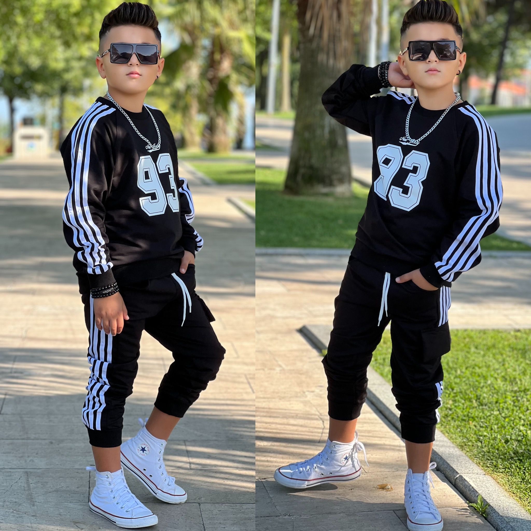 8-16 YAŞ GRUBU ERKEK EŞOFMAN TAKIMI - siyah
