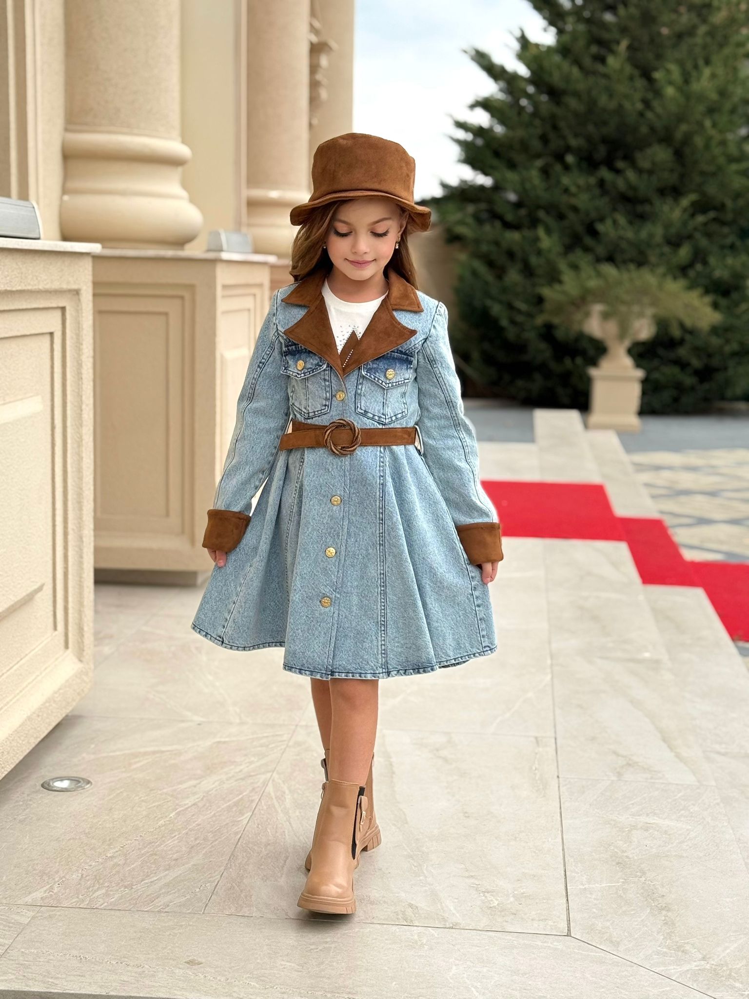 5-14 YAŞ KIZ COCUK KOT ELBISE