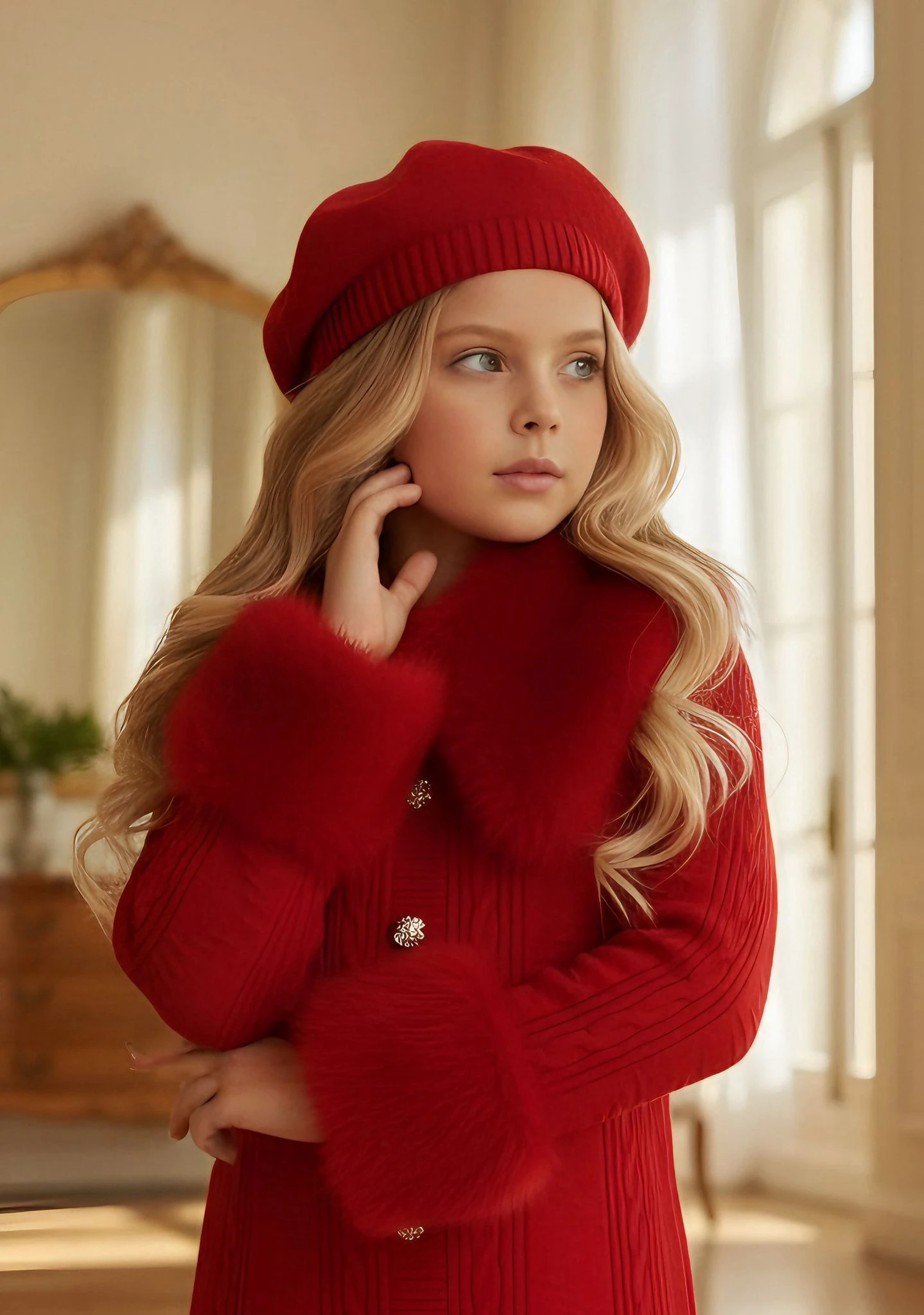 4-13 YAŞ KIZ ÇOCUK KÜRKLÜ TAKIM