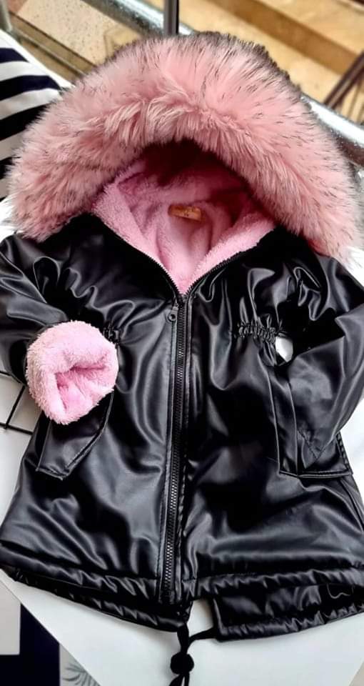 5-13 yaş KIZ ÇOCUK KÜRK DETAYLI MONT