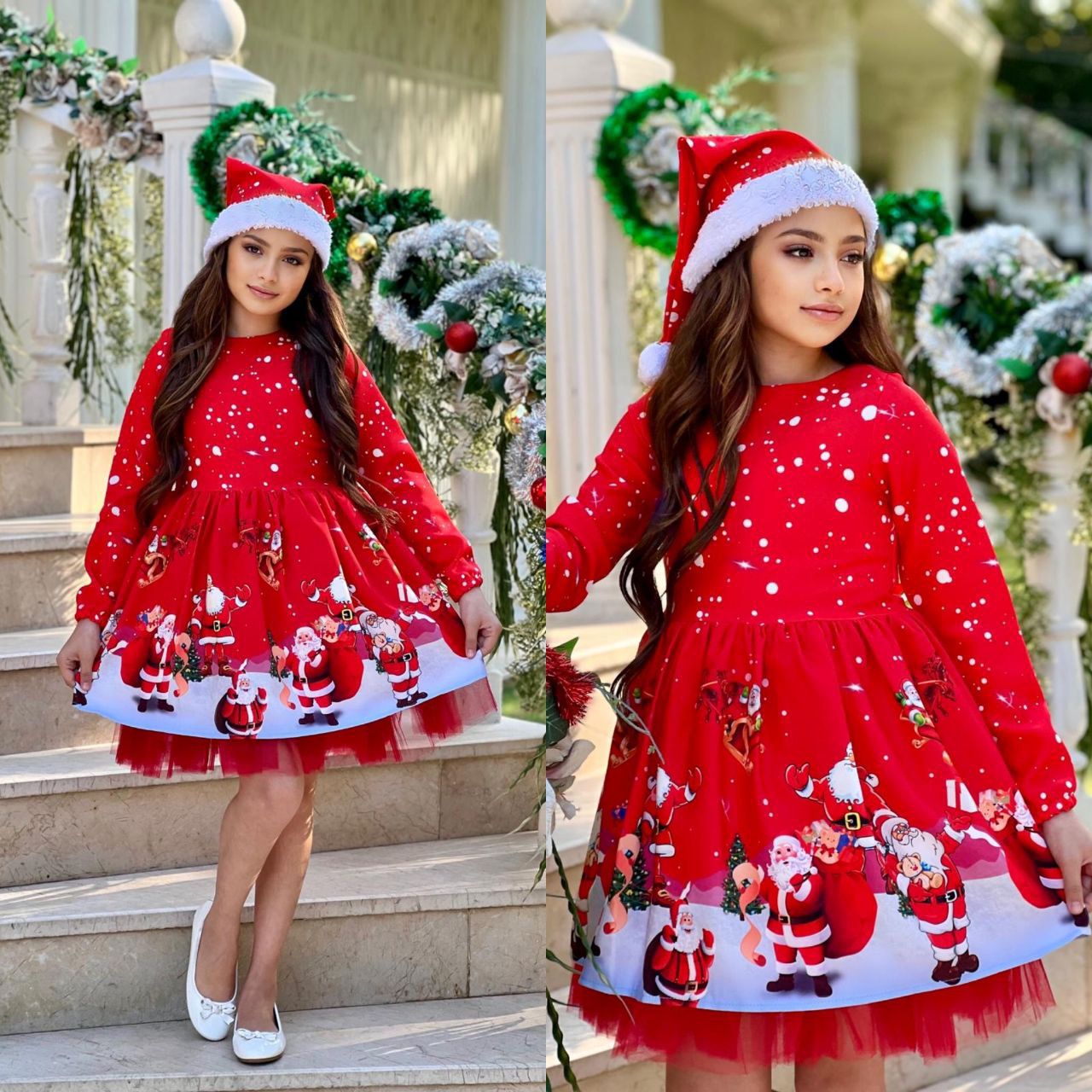 3-10 yaş KIZ ÇOCUK YILBAŞI ELBİSESİ