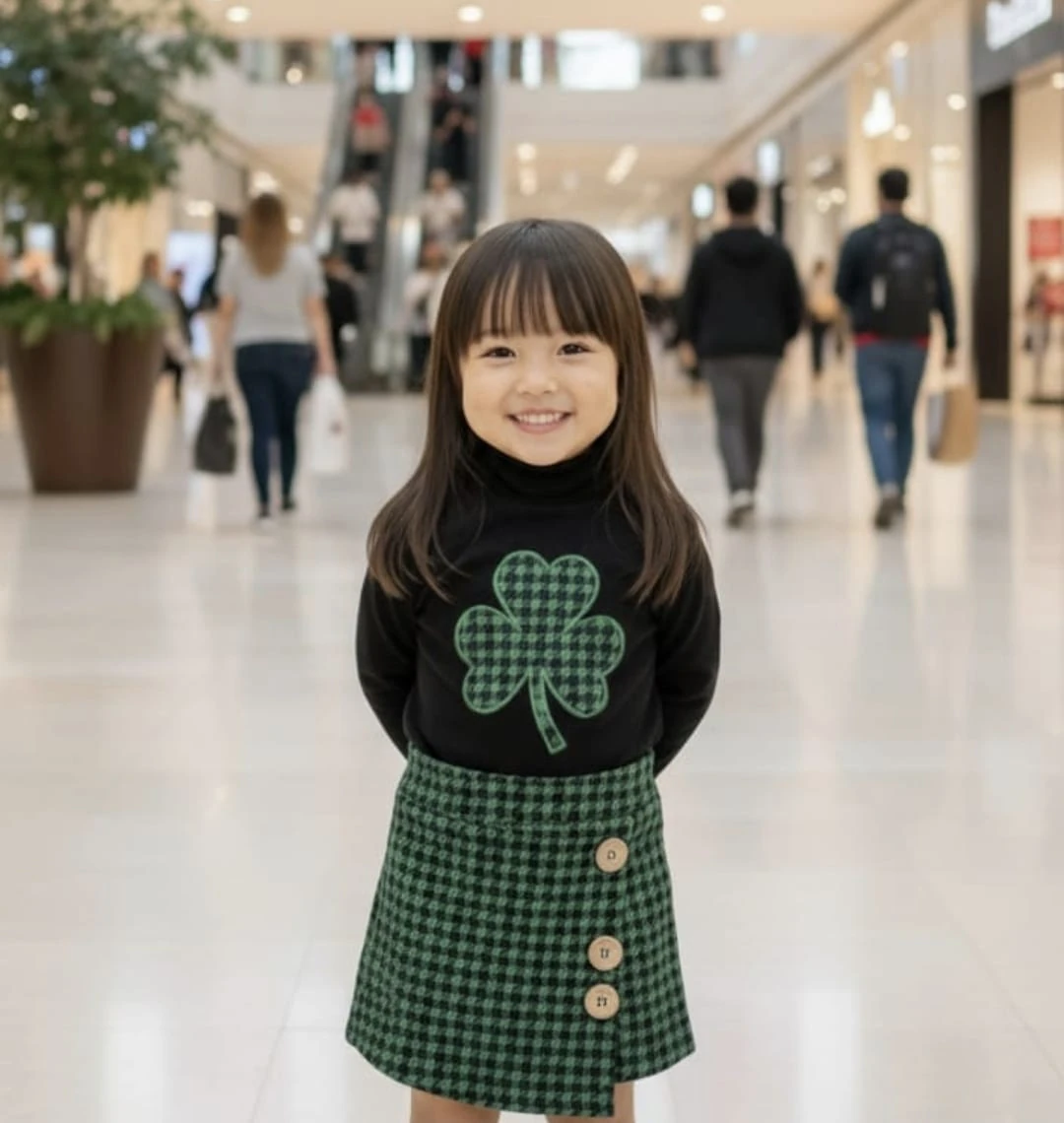 2-10 YAŞ KIZ ÇOCUK ŞORT ETEKLI TAKIM - yesil