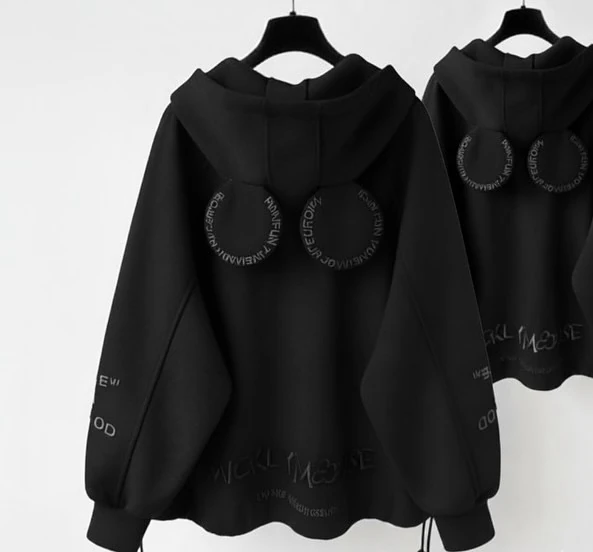 ANNE -ÇOCUK FİGÜRLÜ HIRKA KOMBİNİ - siyah