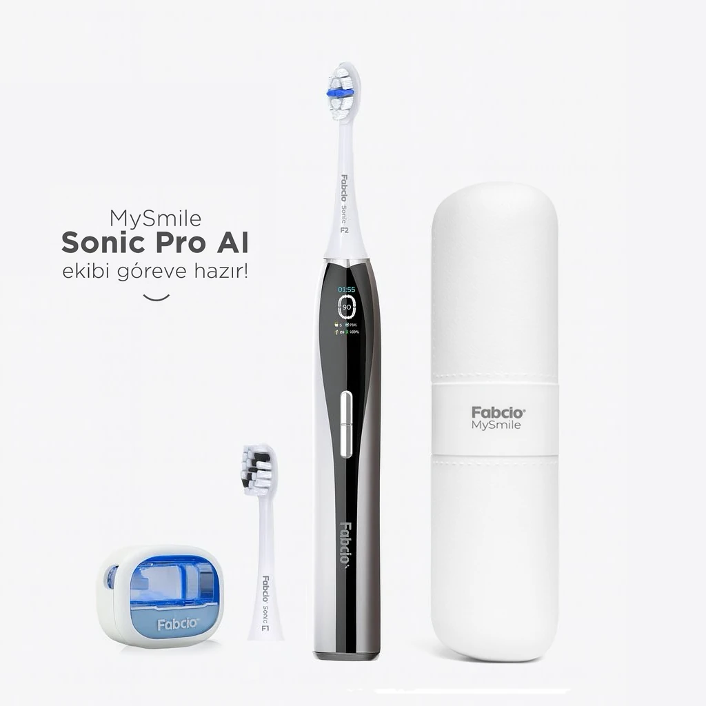 Fabcio MySmile Sonic Pro AI Şarjlı Diş Fırçası  - Beyaz