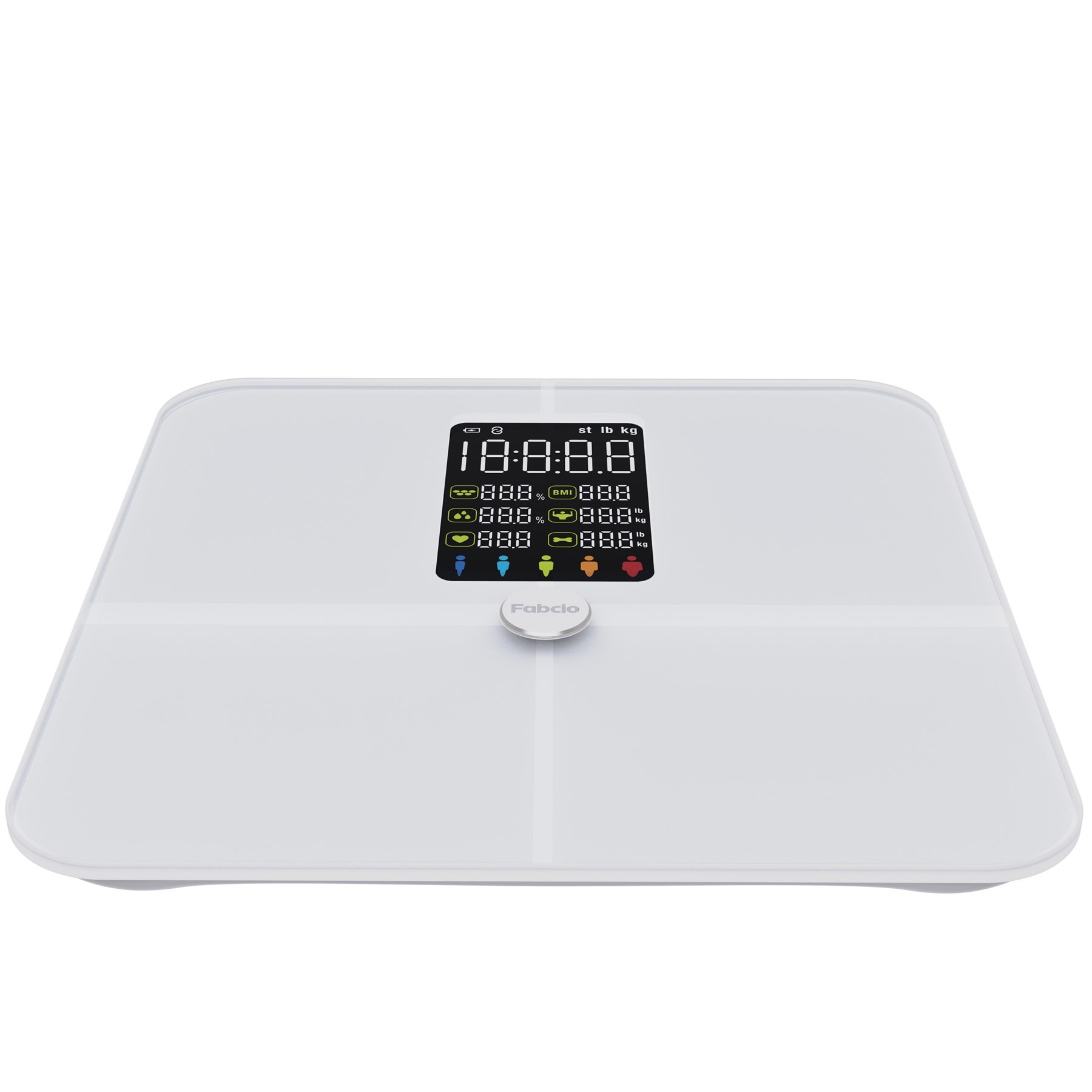 Fabcio FitSmart Plus Bluetooth Çok Fonksiyonlu Yağ Ölçer Akıllı Tartı 
