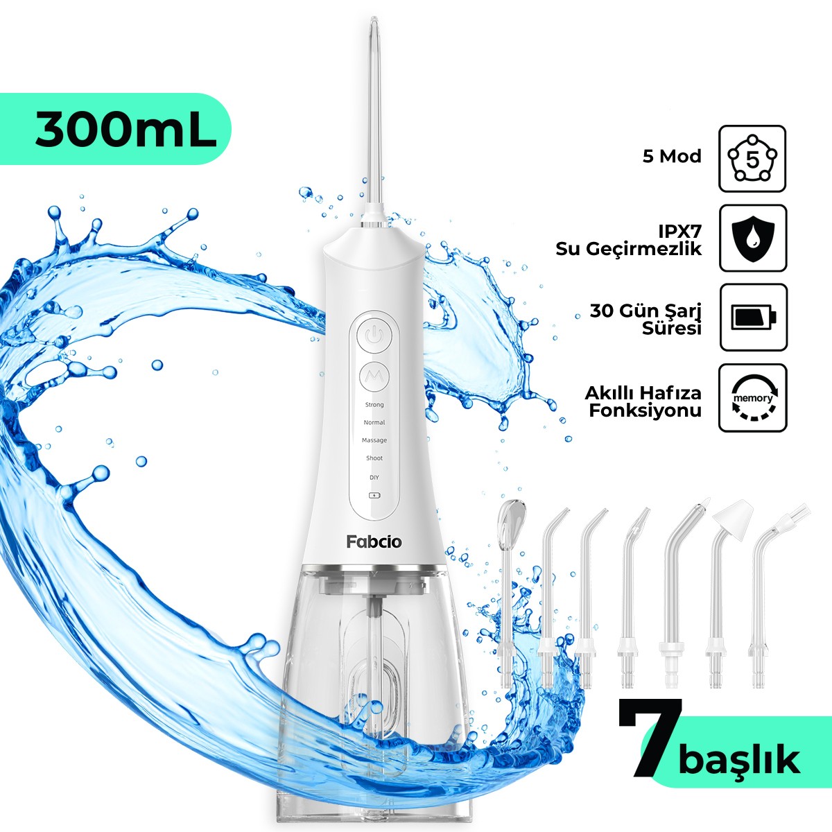 Fabcio MySmile 7 in 1 Smart Taşınabilir Ağız Duşu