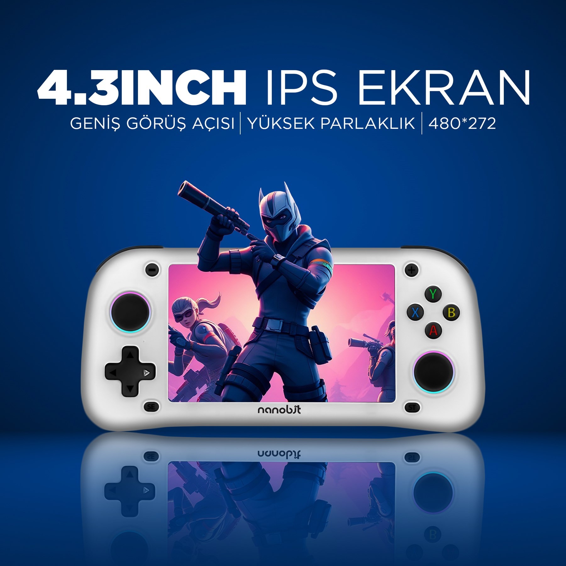 Nanobit 4.3 inch IPS Ekran Oyun Konsolu