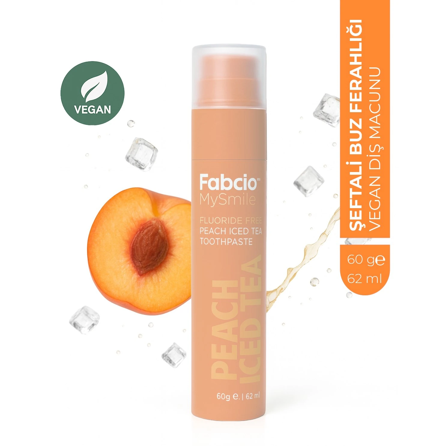 Fabcio MySmile Florürsüz Diş Macunu – Şeftali Buz Ferahlığı