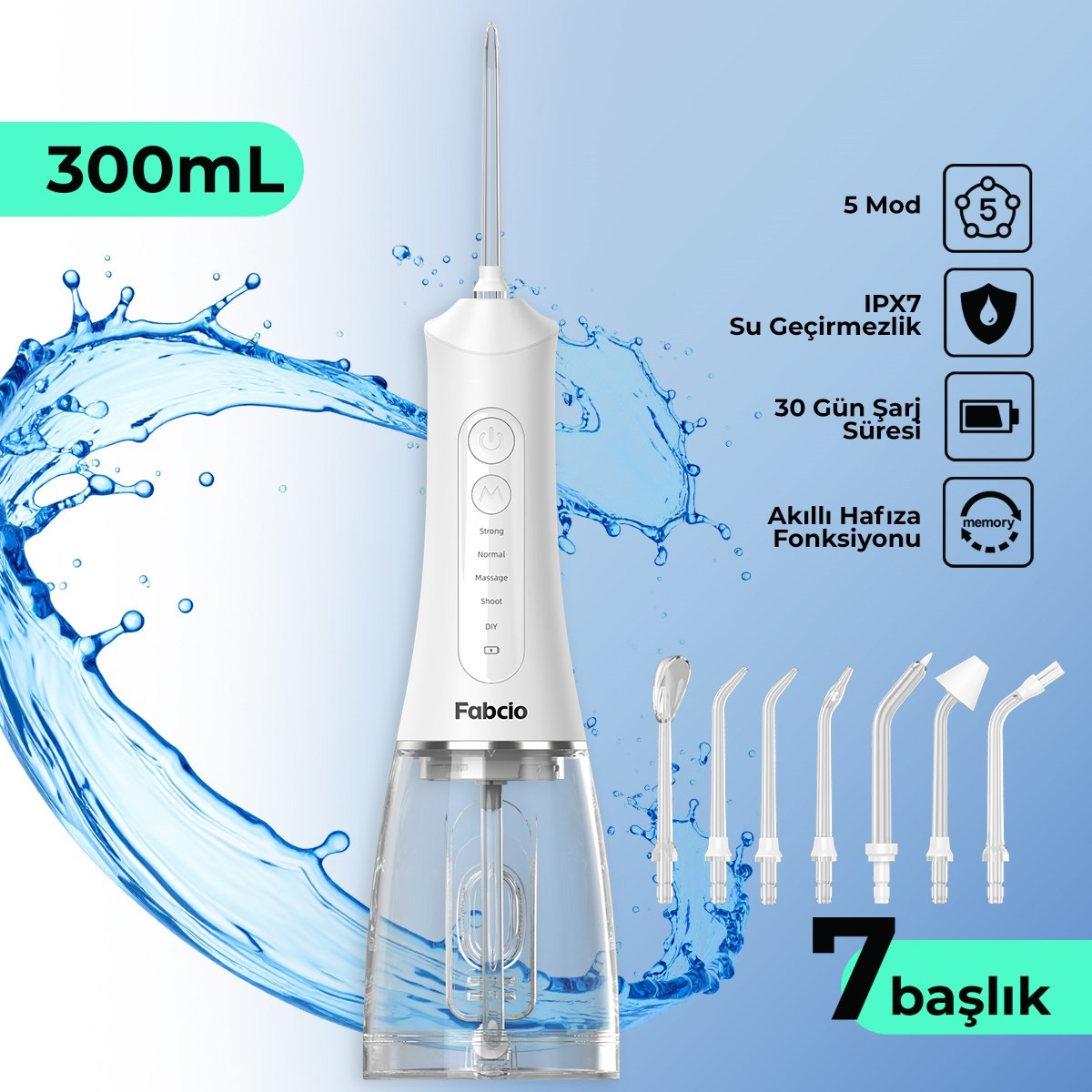 Fabcio MySmile 7 in 1 Smart Taşınabilir Ağız Duşu